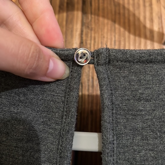 Juicy Couture Heathered gray cold shoulder romper with elastic drawstring waist - Picture 8 of 9